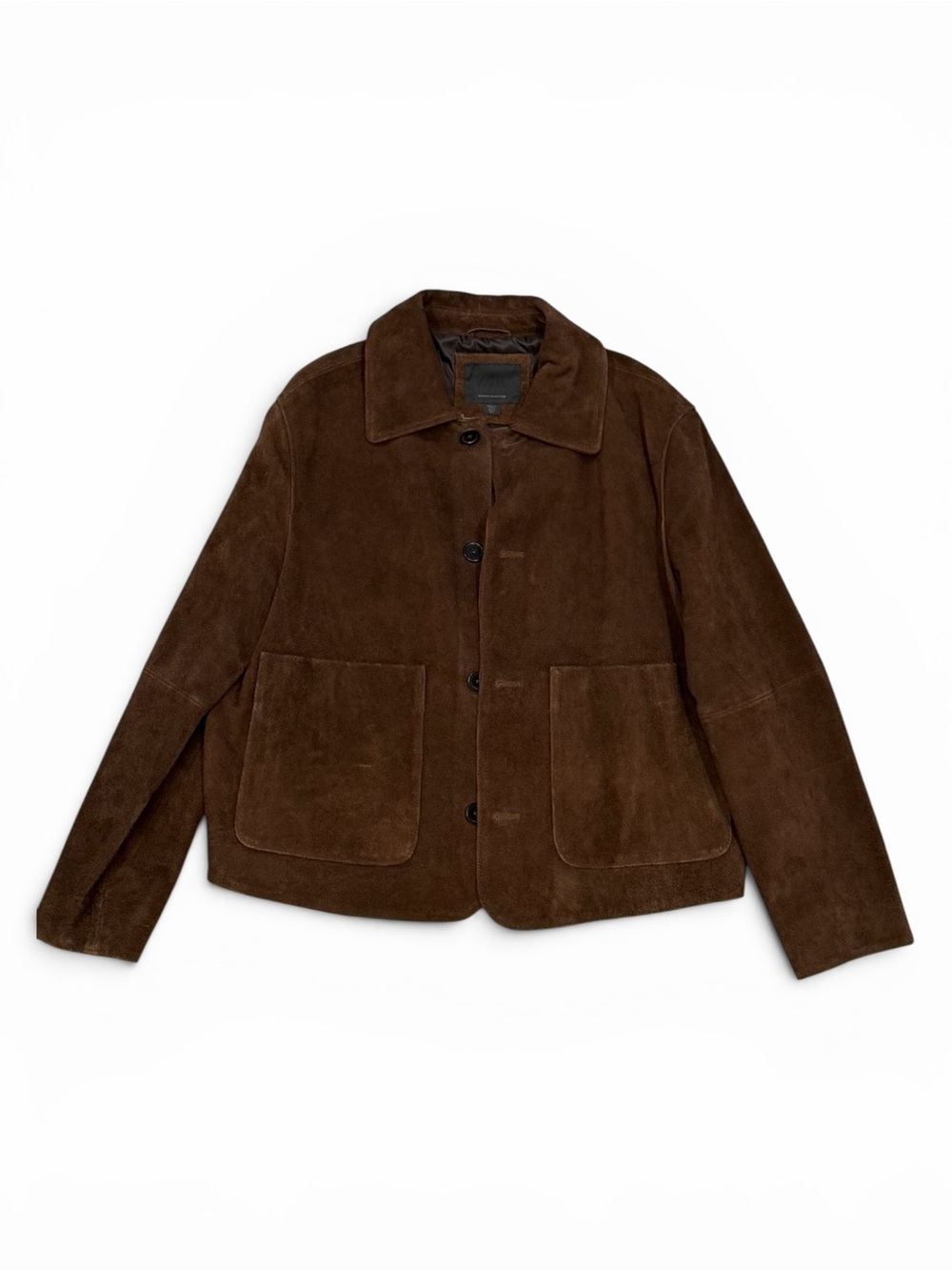 Zara Men's Dark Brown Suede Button Jacket